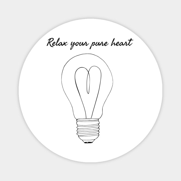 RELAX YOUR PURE HEART / HEART DESIGN Magnet by LetMeBeFree